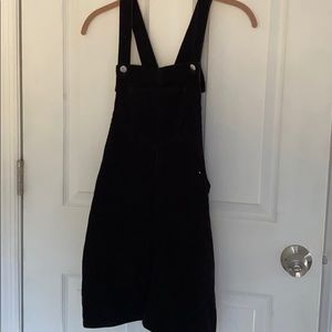 Black overall dress